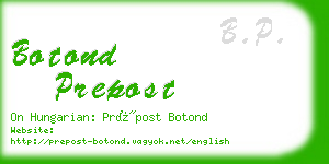 botond prepost business card